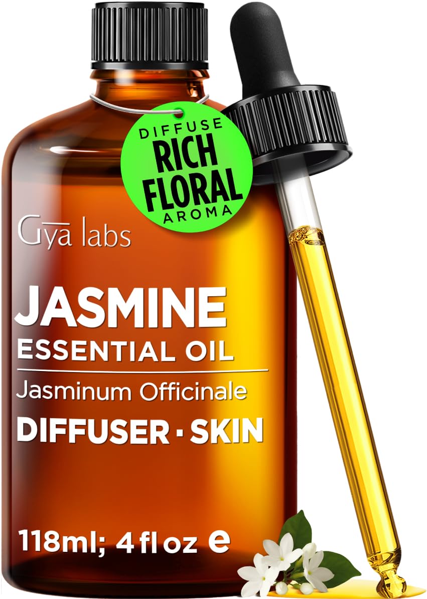 100% Pure Jasmine Essential Oil for Skin & Diffuser - 4 Fl Oz - Product Imagery