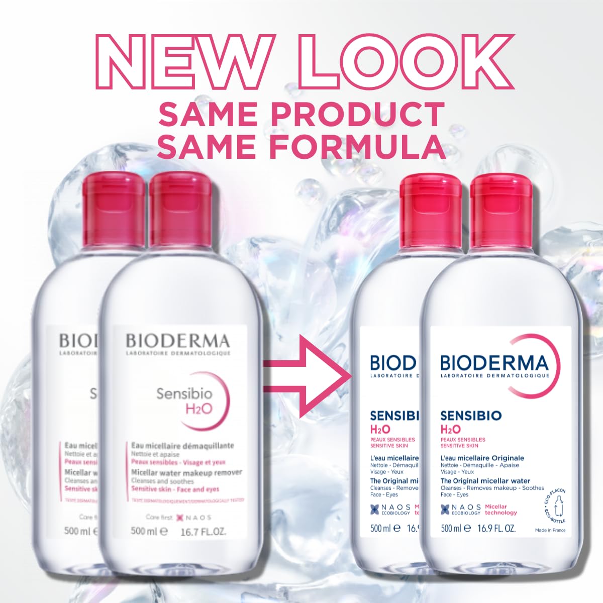 Bioderma - Sensibio - H2O Micellar Water - Makeup Remover Cleanser - Face Cleanser for Sensitive Skin - Elefair Tech Official Product View 3