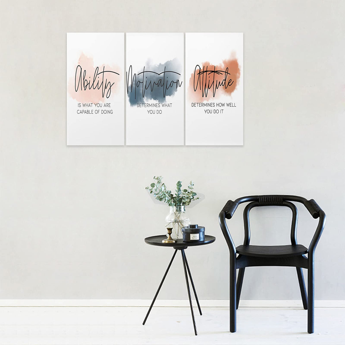 3 Piece Inspirational Canvas Wall Art Quotes Motivational - GUTTATY Official Imagery - 4