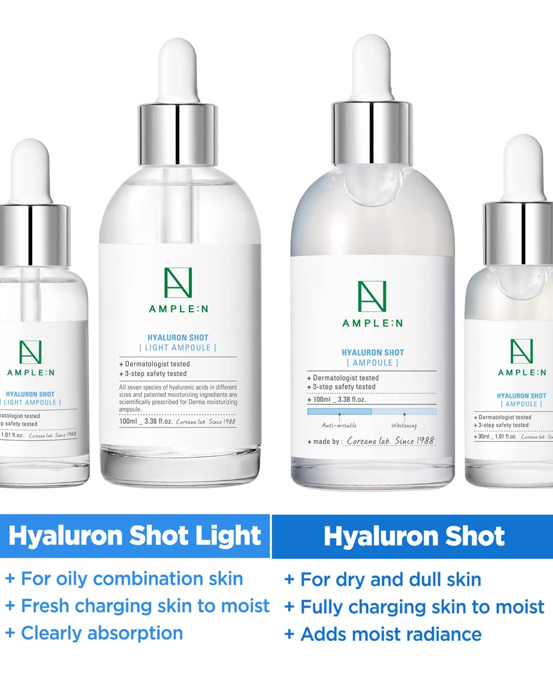 AMPLE N Hyaluron Shot Light Ampoule Korean Hydrating Serum 3 - CORÉANA Official Imagery - 7