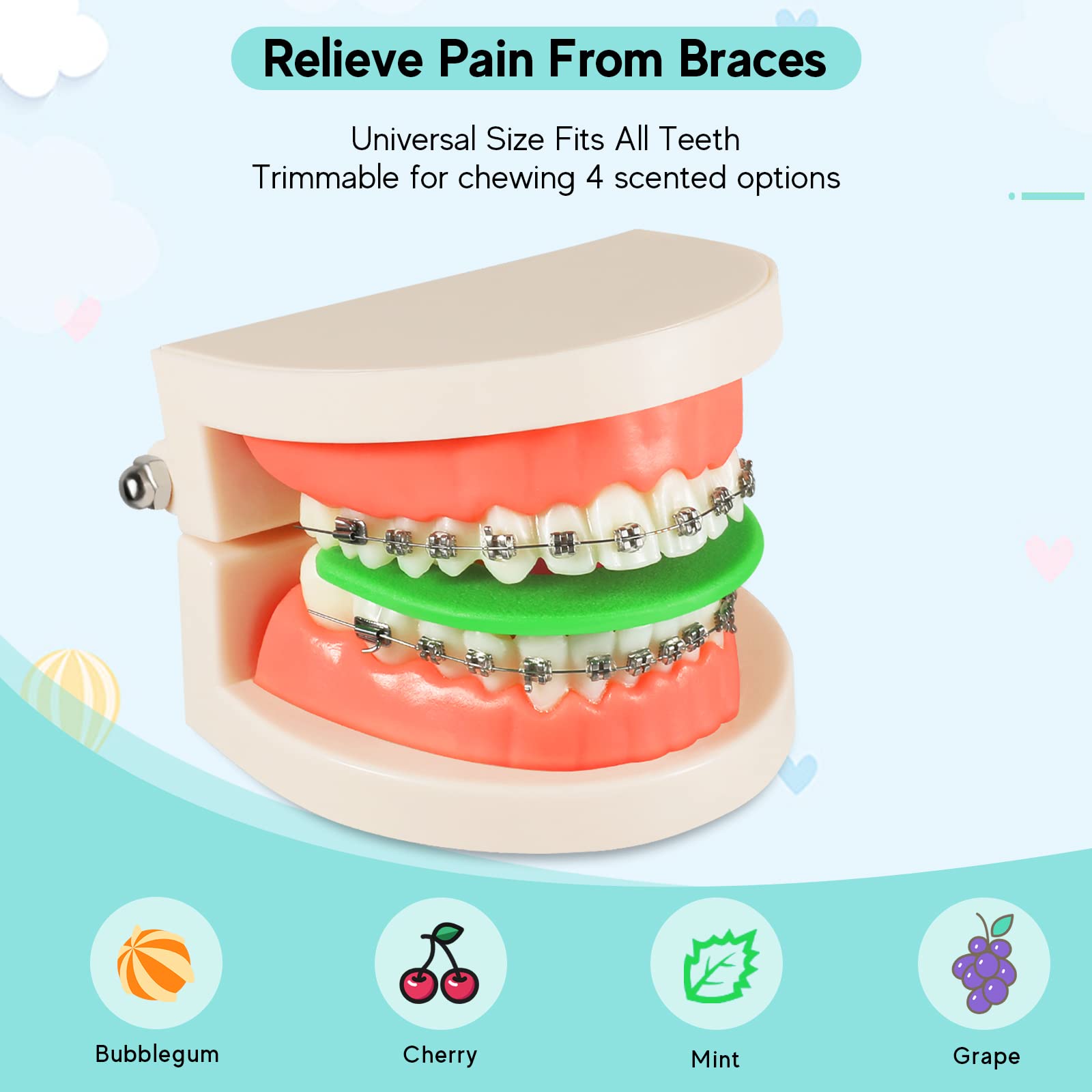 B Rush Bite Wafers for Braces – Mint 10 Pack | Latex-Free