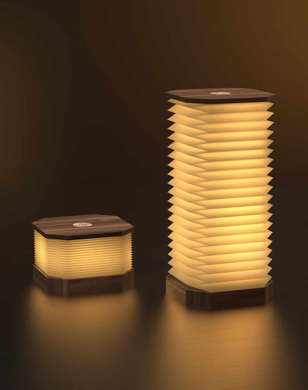 Vertical Accordion Bedside Table Lamp Japanese Gifts Paper - ZBOLE Official Imagery - 2
