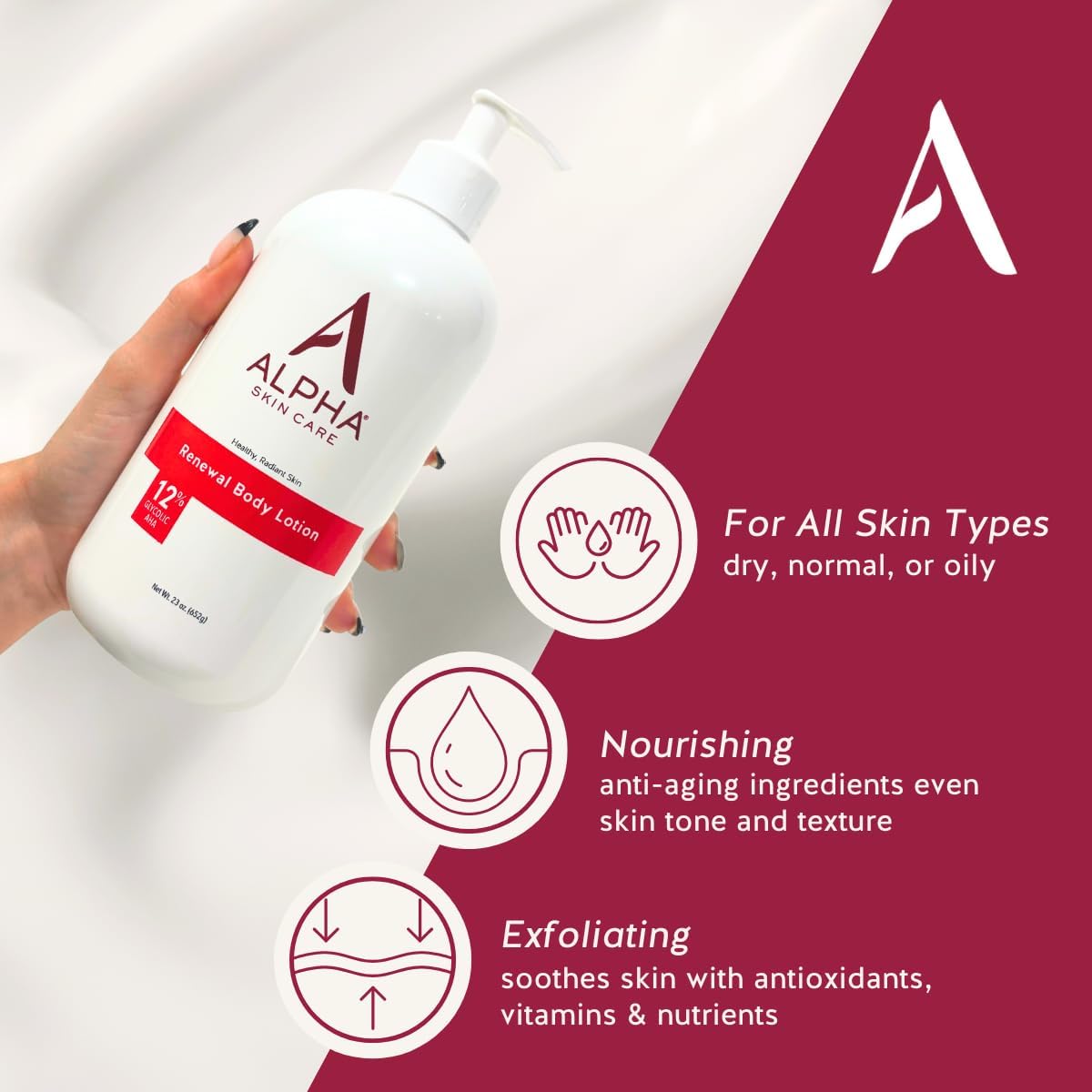 Alpha Skin Care Revitalizing Body Lotion 12 Glycolic AHA - Alpha Official Imagery - 3