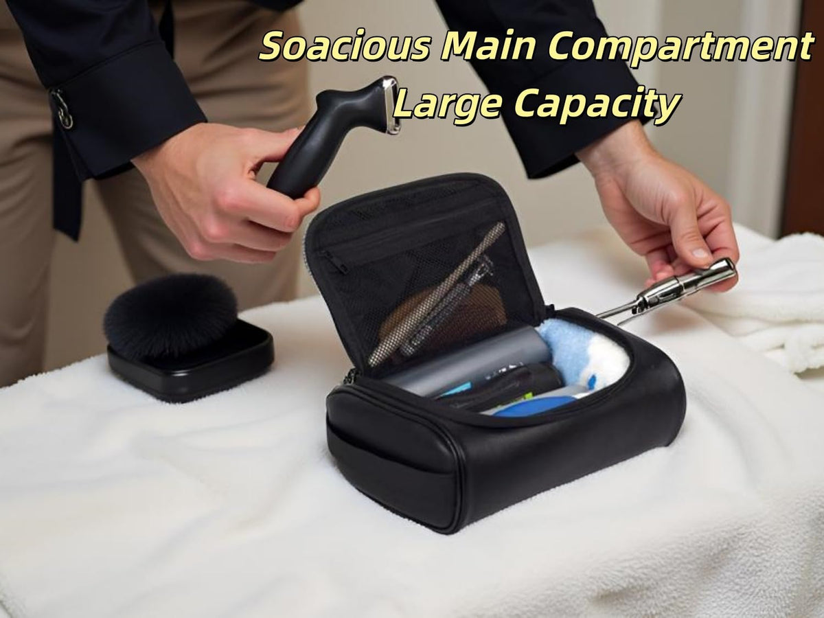 Personalized Small Toiletry Bag for Men Minimalist Travel - Shcnlery Official Imagery - 5