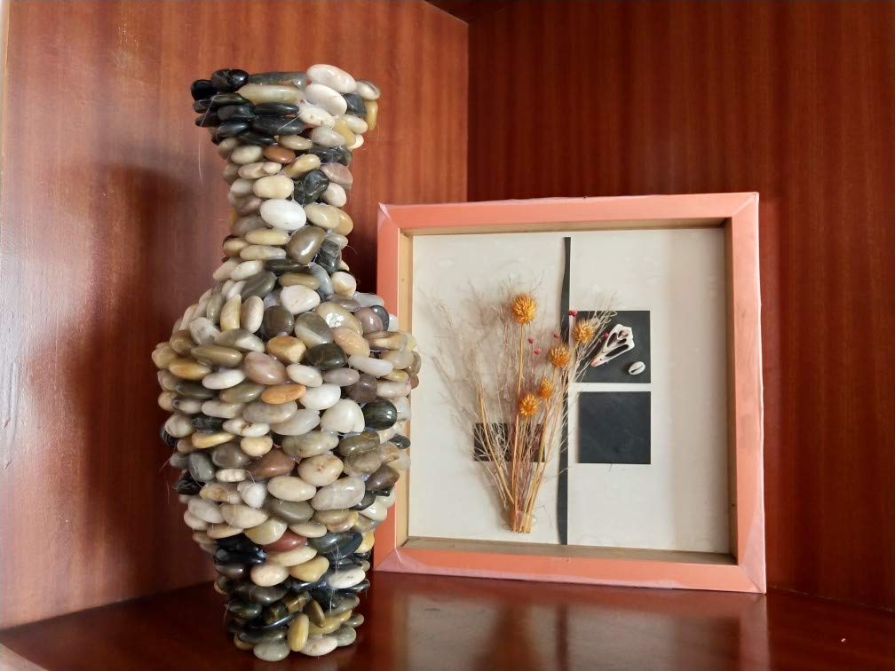 10lb Natural Decorative Polished Mixed Pebbles - OUPENG Official Imagery - 3