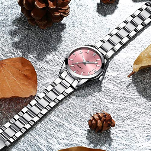 Couple Watches Men and Women Stainless Steel Watch his and Hers - Product Imagery