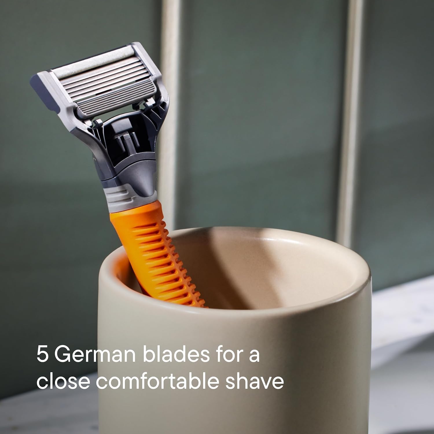Harry's Original Shaving Kit for Men featuring a razor handle and 15 blade refills on a sleek background.