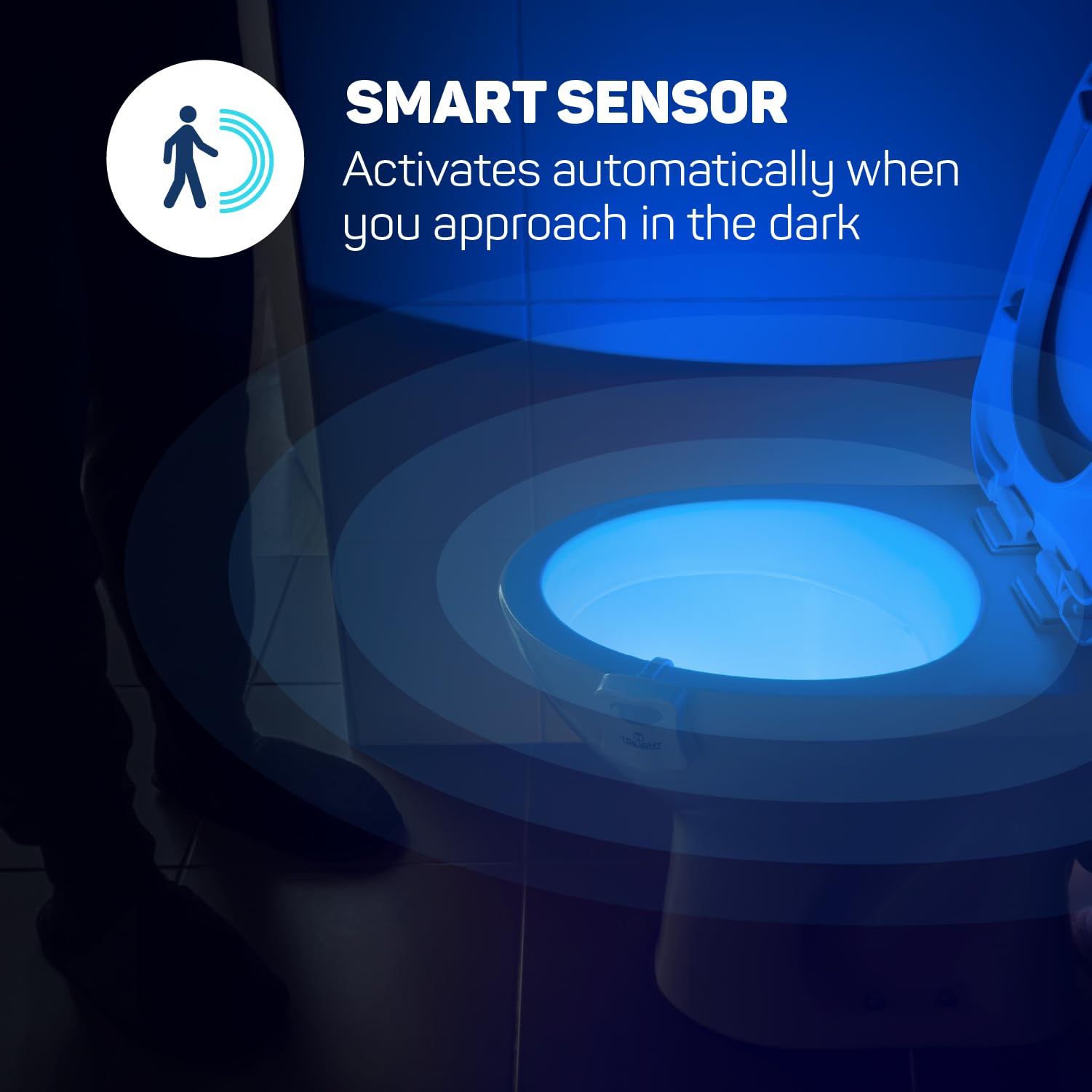ToiLight The Original Toilet Bowl Night Light. Fun Useful Bathroom Mot - View 4