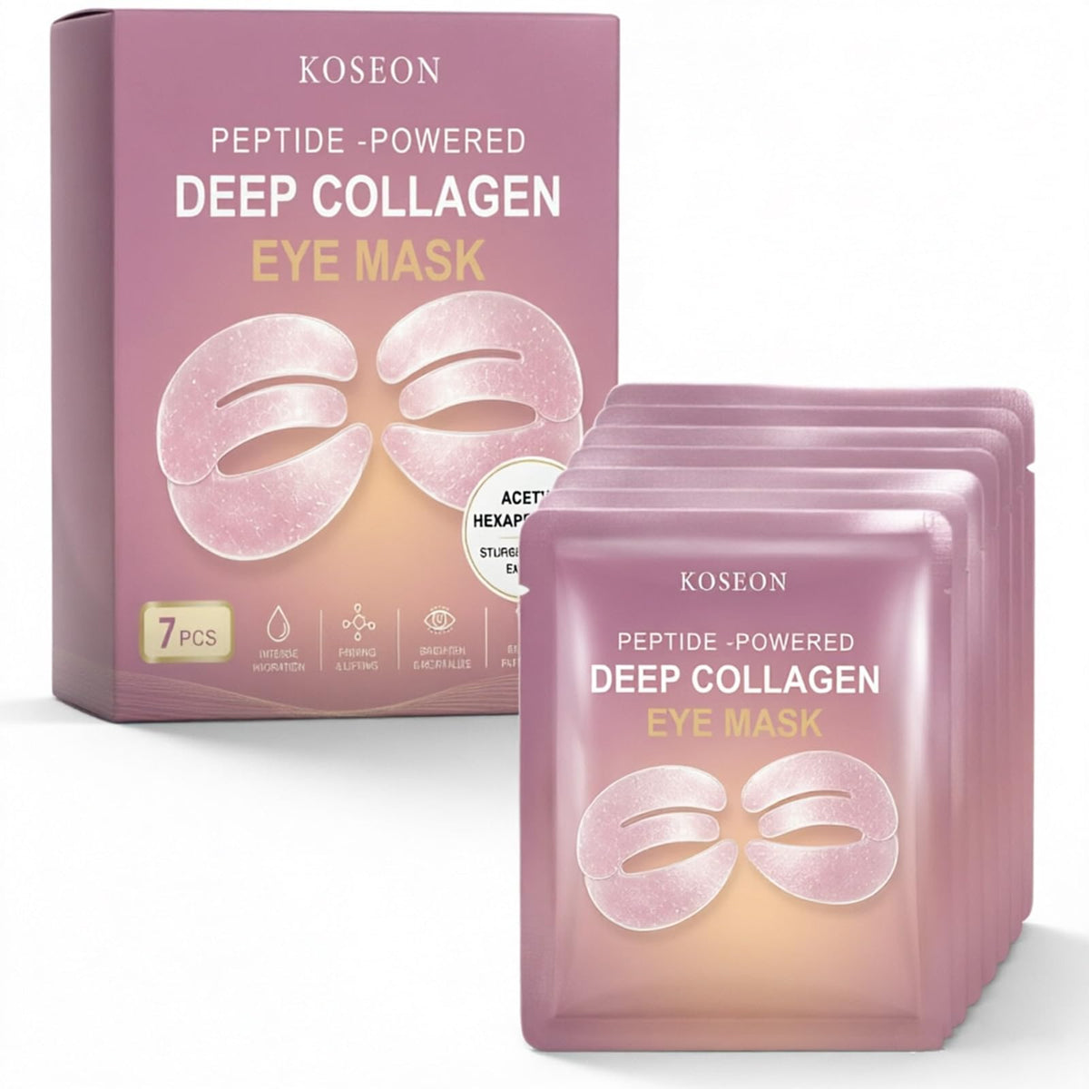 Collagen Eye Mask 2026 New 7 PCS Peptide Powered Deep - koseon Official Imagery - 2
