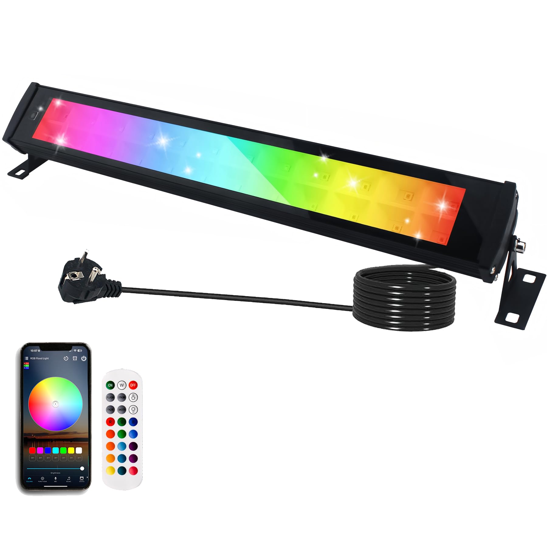 Indmird 50W 2.4G Remote Control RGB Wall Washer Light, 3000K Warm - Indmird Official Product View 10