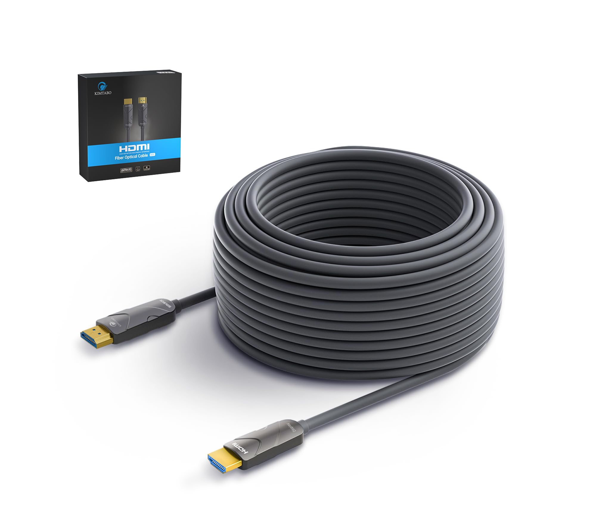 KIMTABO 25 ft HDMI Cable 4K, High Speed Long HDMI Cables Support by KIMTABO - Angle View 8