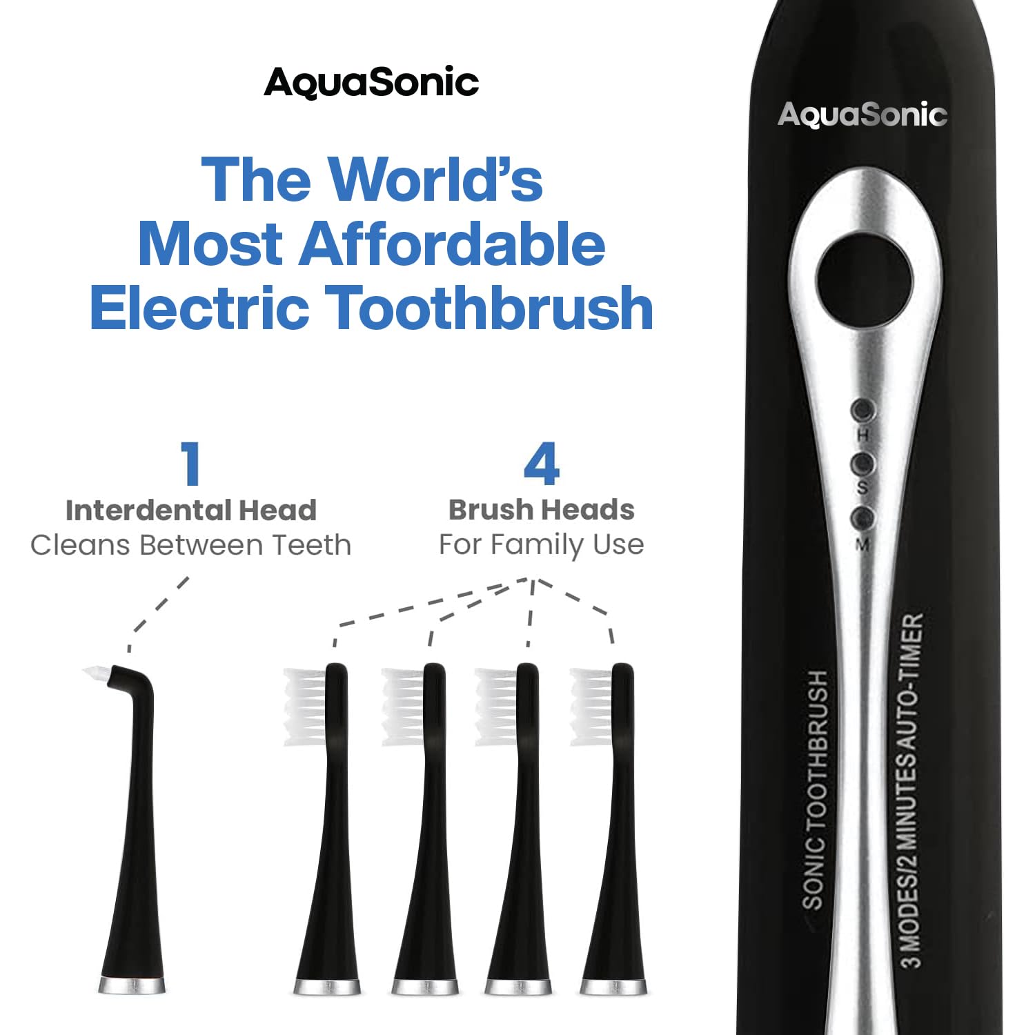 AquaSonic Home Dental Center Rechargeable Power Toothbrush & Smar - Aquasonic Official Product View 3
