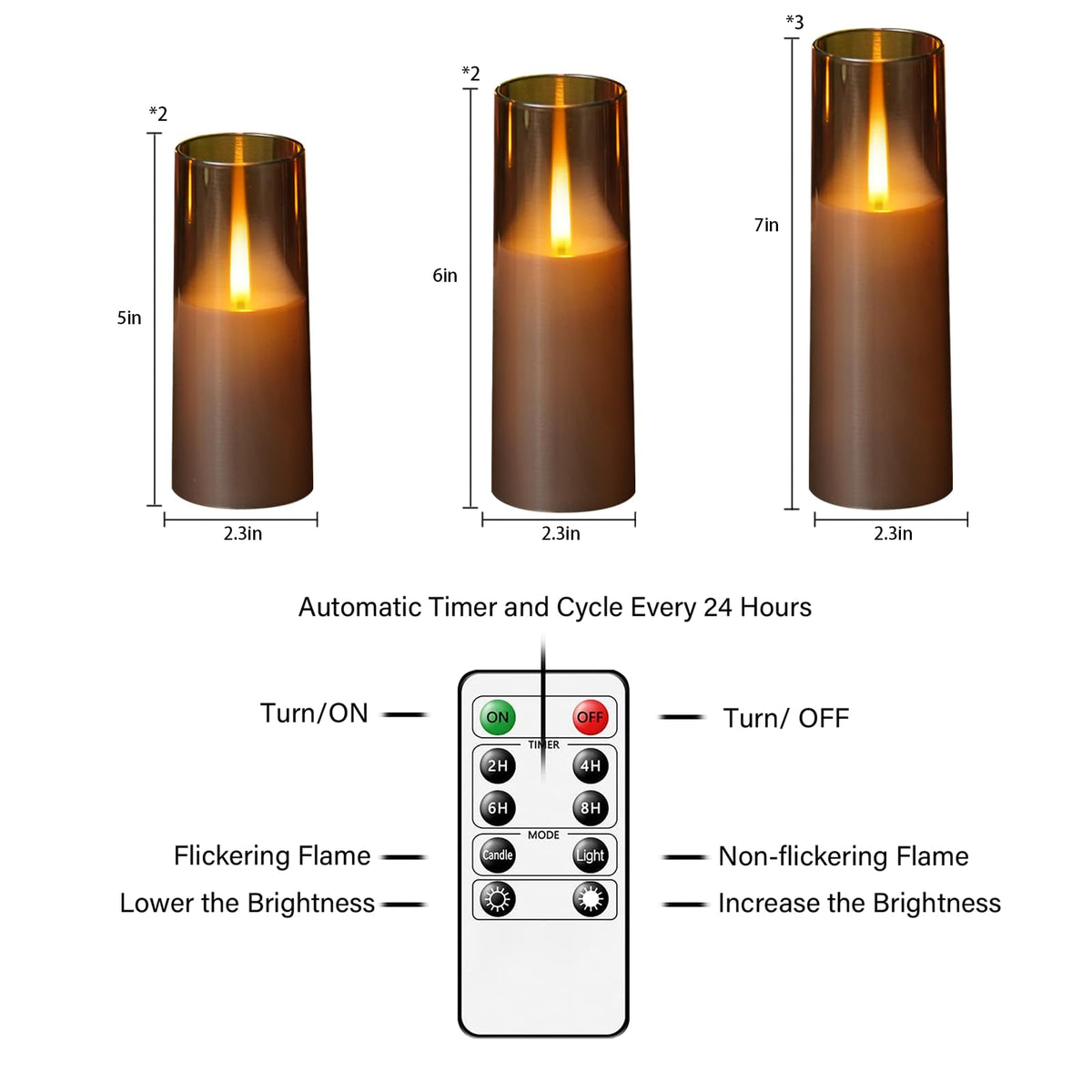 Flameless LED Candles Upgraded Realistic Flickering Flame - kakoya Official Imagery - 6