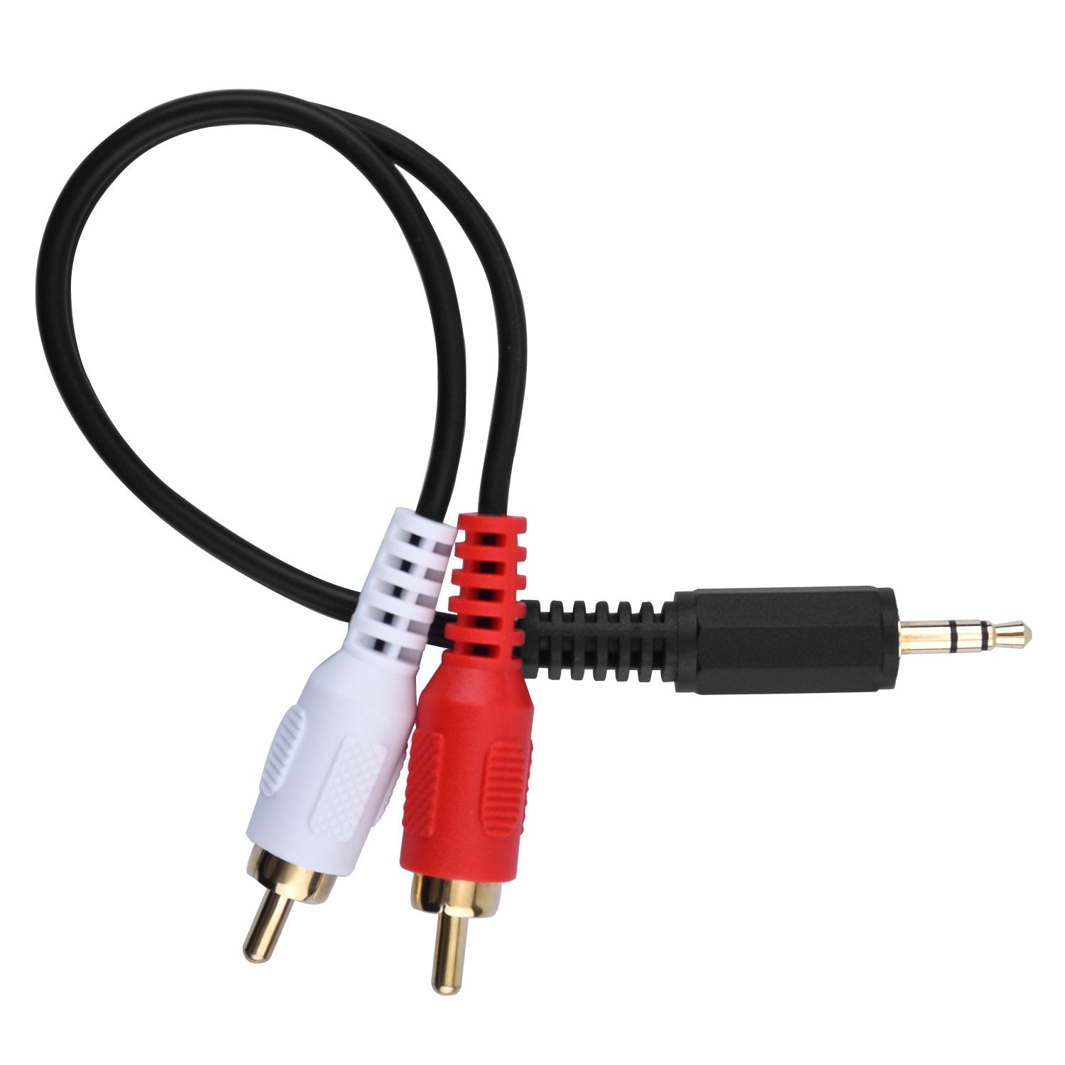Eboot 2 Pack 3.5mm to 2 RCA Male Audio Cable Adapter 6 Inch by EBOOT - Angle View 2