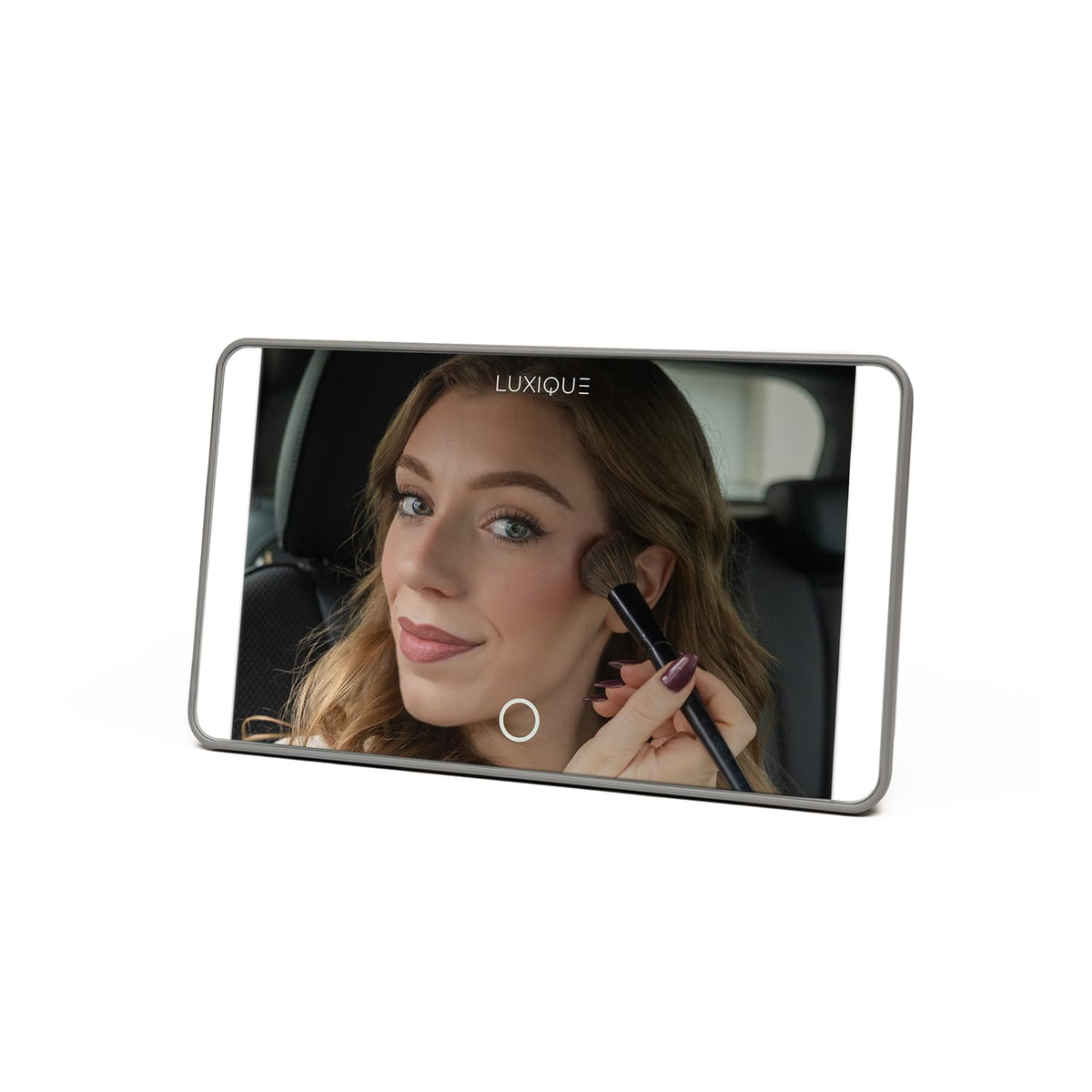 Rechargeable LED Sun Visor Mirror 3 Dimmable Light Modes - LUXIQUE Official Imagery - 2