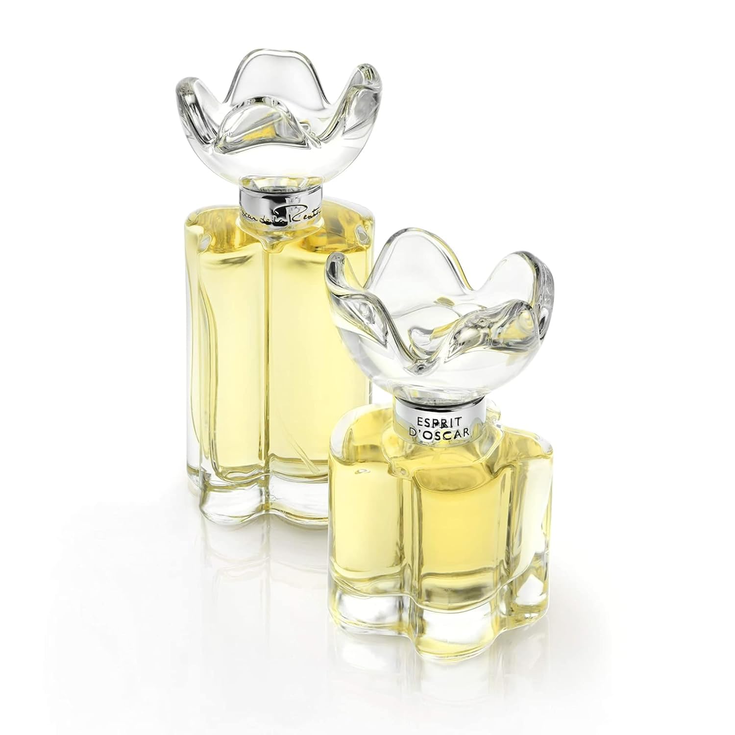 Elegant bottle of Oscar de la Renta Esprit D'Oscar Eau de Parfum, 3.3 Fl Oz, with floral and citrus notes.