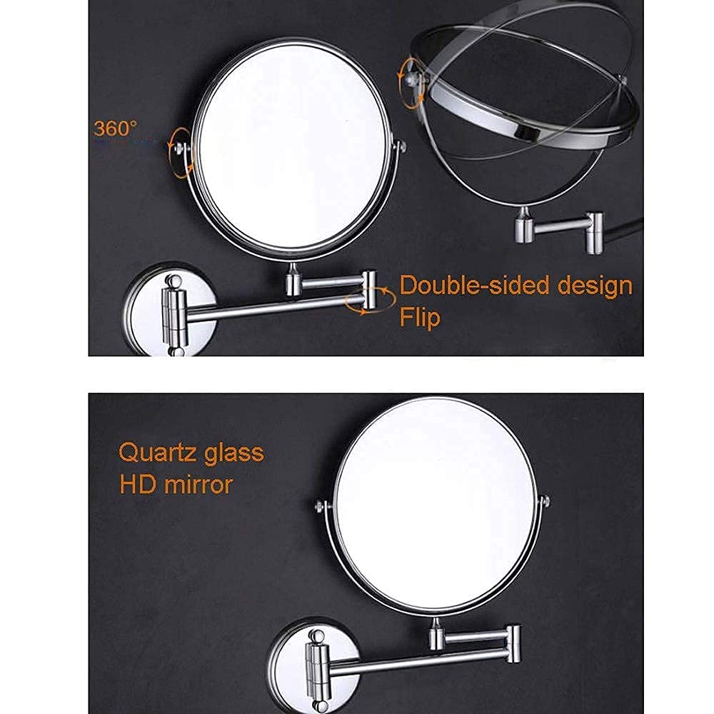 Makeup Mirror Vanity Bathroom Beauty Wall Mounted Folding - XNCDBVYPA Official Imagery - 4