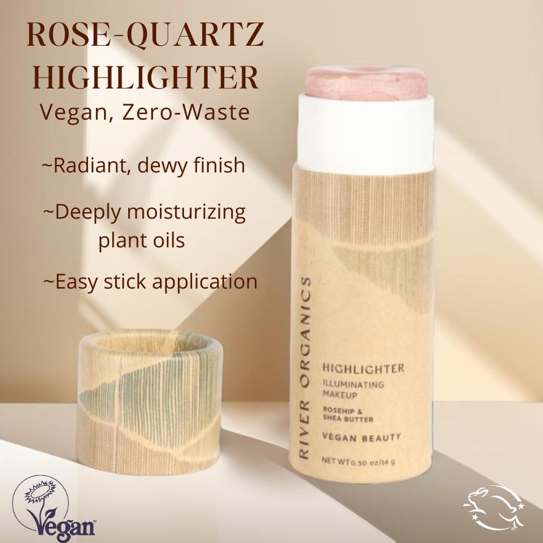Vegan Highlighter Stick Zero Waste Natural Organic Makeup - River Organics Official Imagery - 4