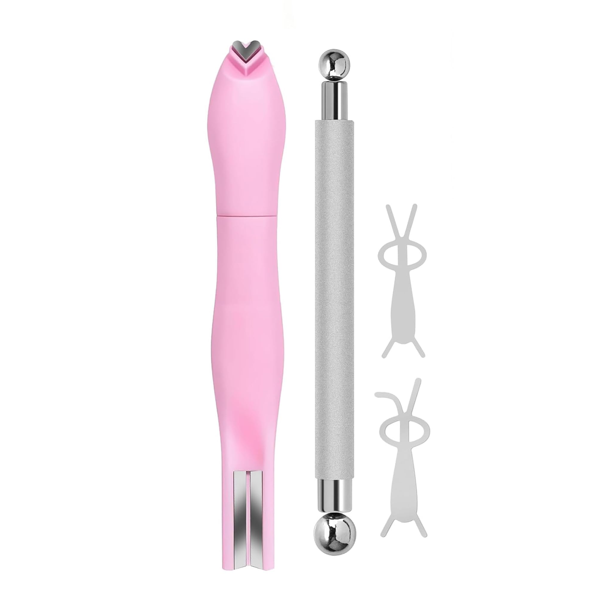 Yyksuip 4-piece cat eye nail magnet kit with dual-ended pen and bunny guides for 3D gel nail art designs and stunning cat eye effects
