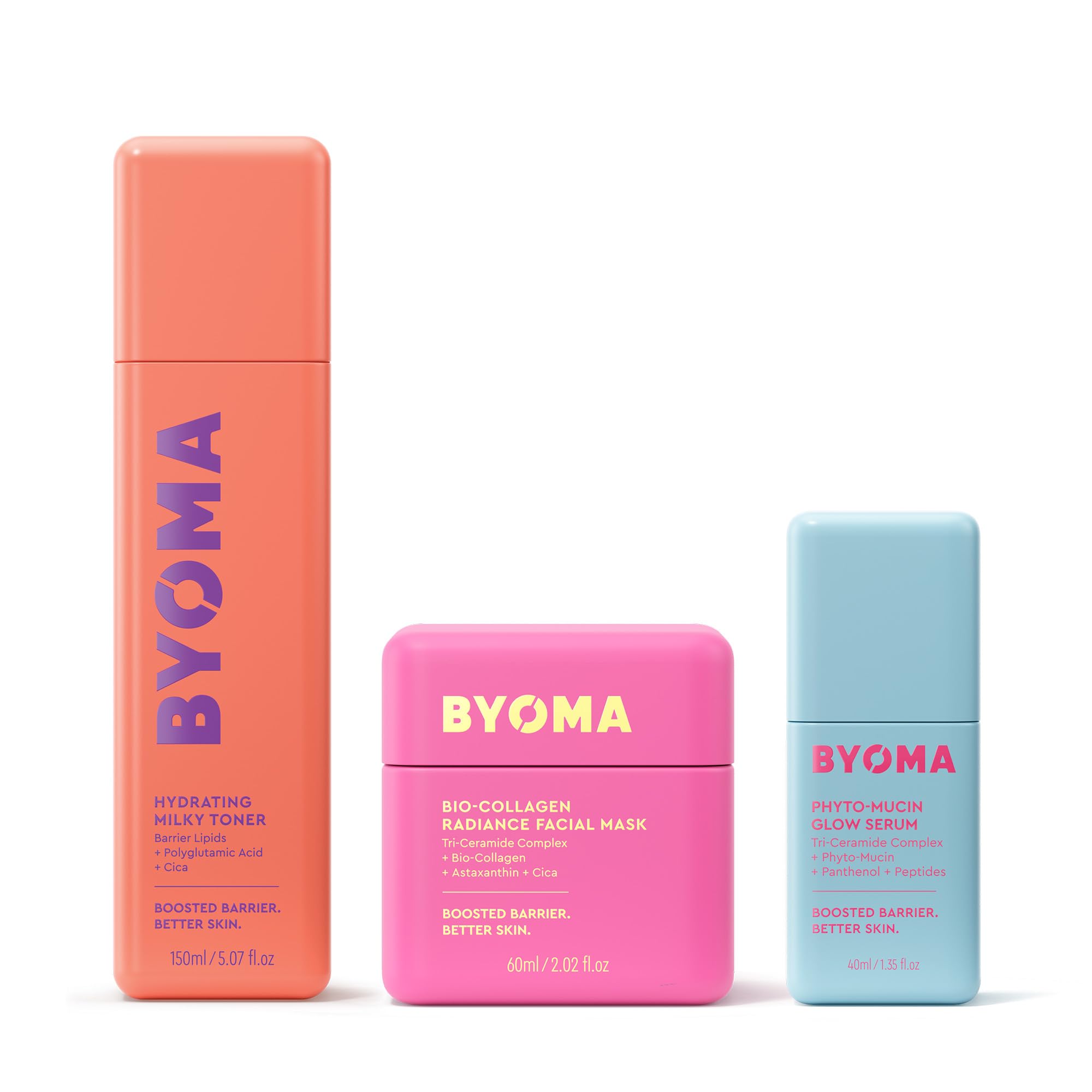 BYOMA Glass Skin Essentials Set – Milky Toner, Phyto-Mucin Glow - Product Imagery