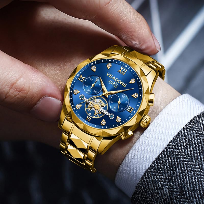 VEADONS Watches for Men Wrist Watches Analog Quartz Dress Watch - Product Imagery
