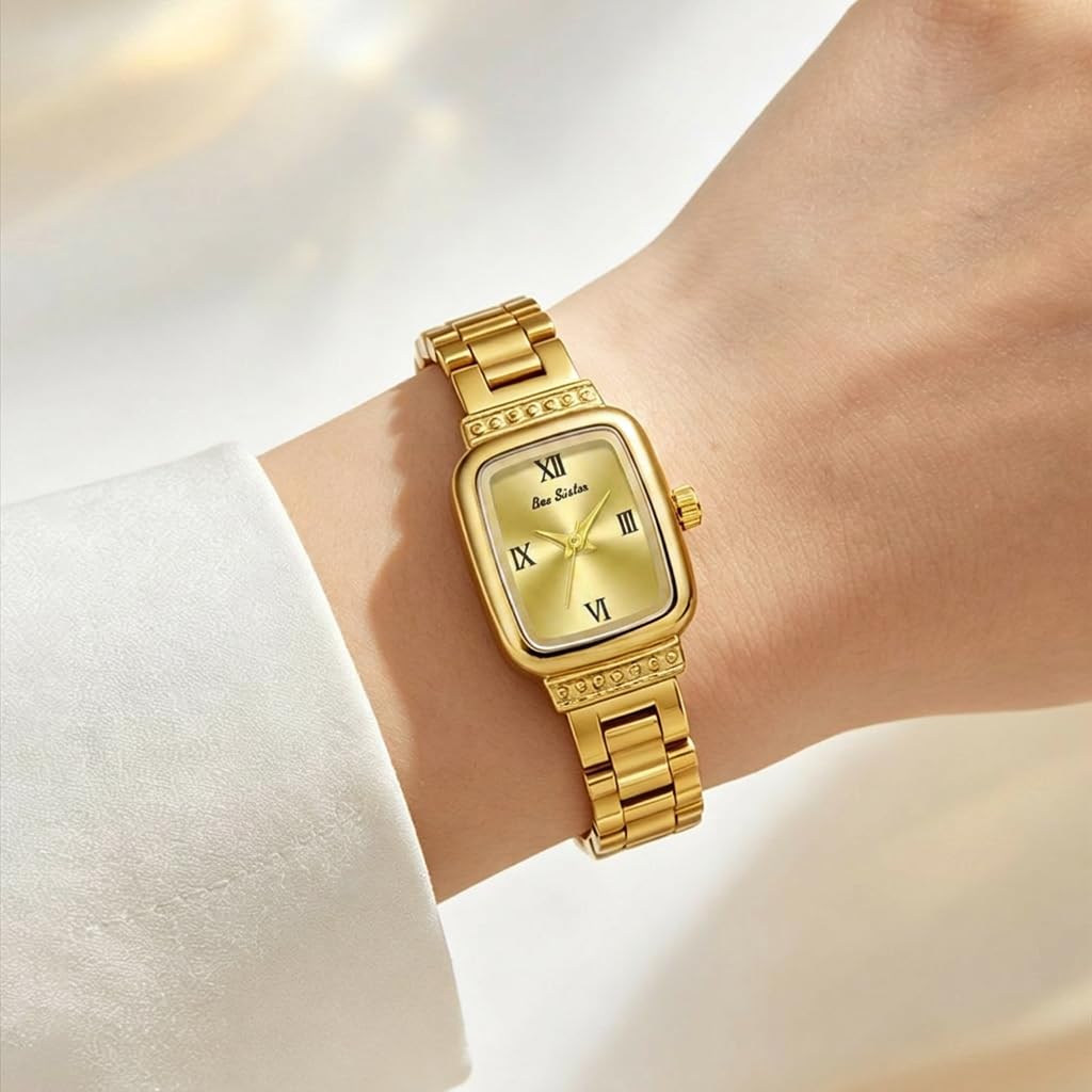 FANMIS Dainty Square Watch for Women Small Gold Bracelet - FANMIS Official Imagery - 6