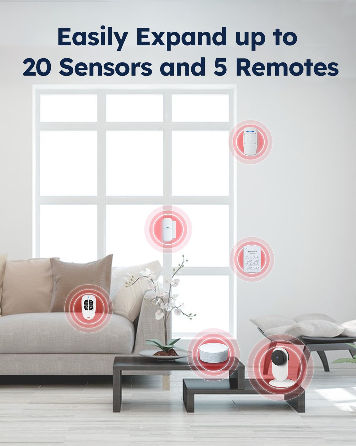 WiFi Door Alarm System 8 Piece DIY Wireless Alarm Kit with - tolviviov Official Imagery - 7
