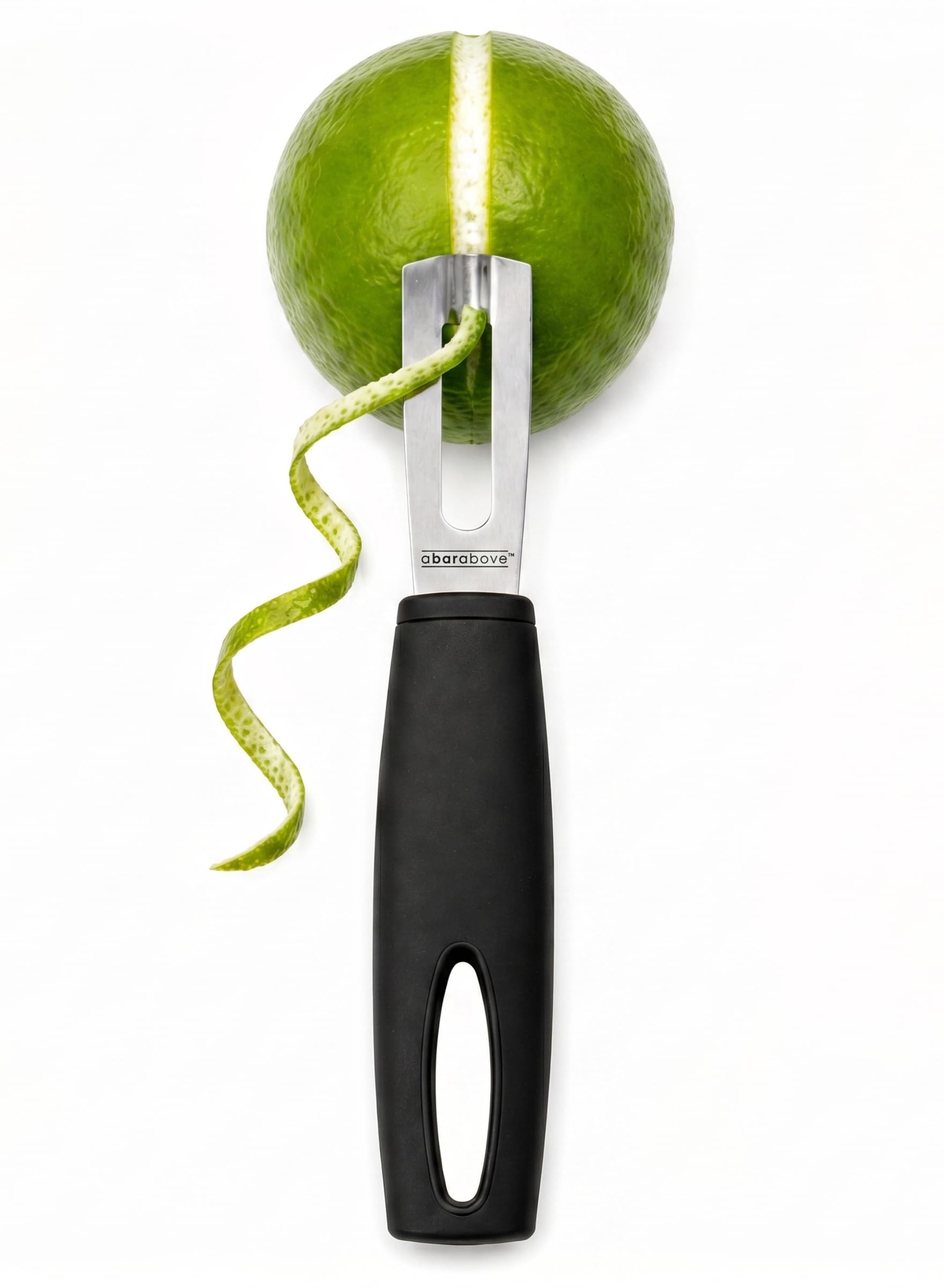 A Bar Above Channel Knife, Black Ergonomic Handle Stainless - Product Imagery