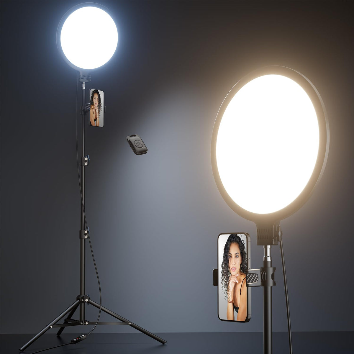 10 2 Ring Light with 69 Tripod Stand and Phone Holder Kit - Weilisi Official Imagery - 1