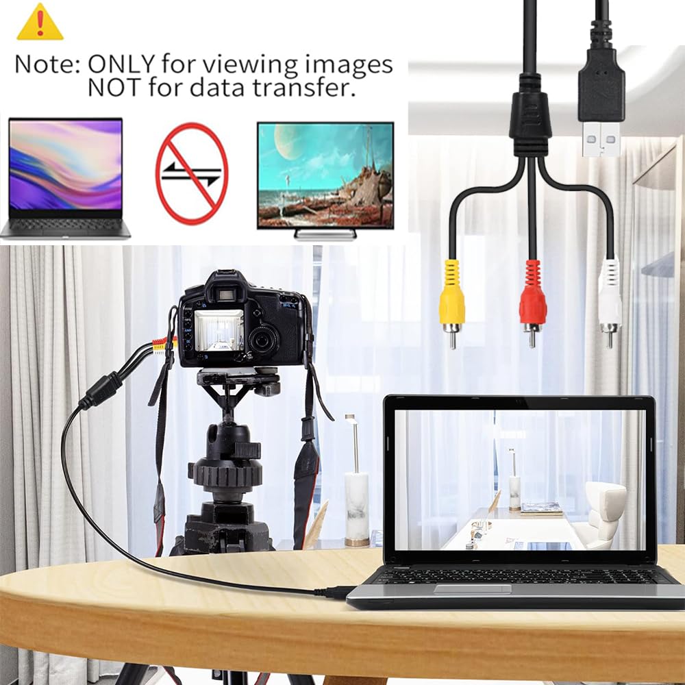 DUOYHIEL USB to RCA Cable, 5ft USB Male to RCA Male Jack Splitter by DUOYHIEL - Angle View 5