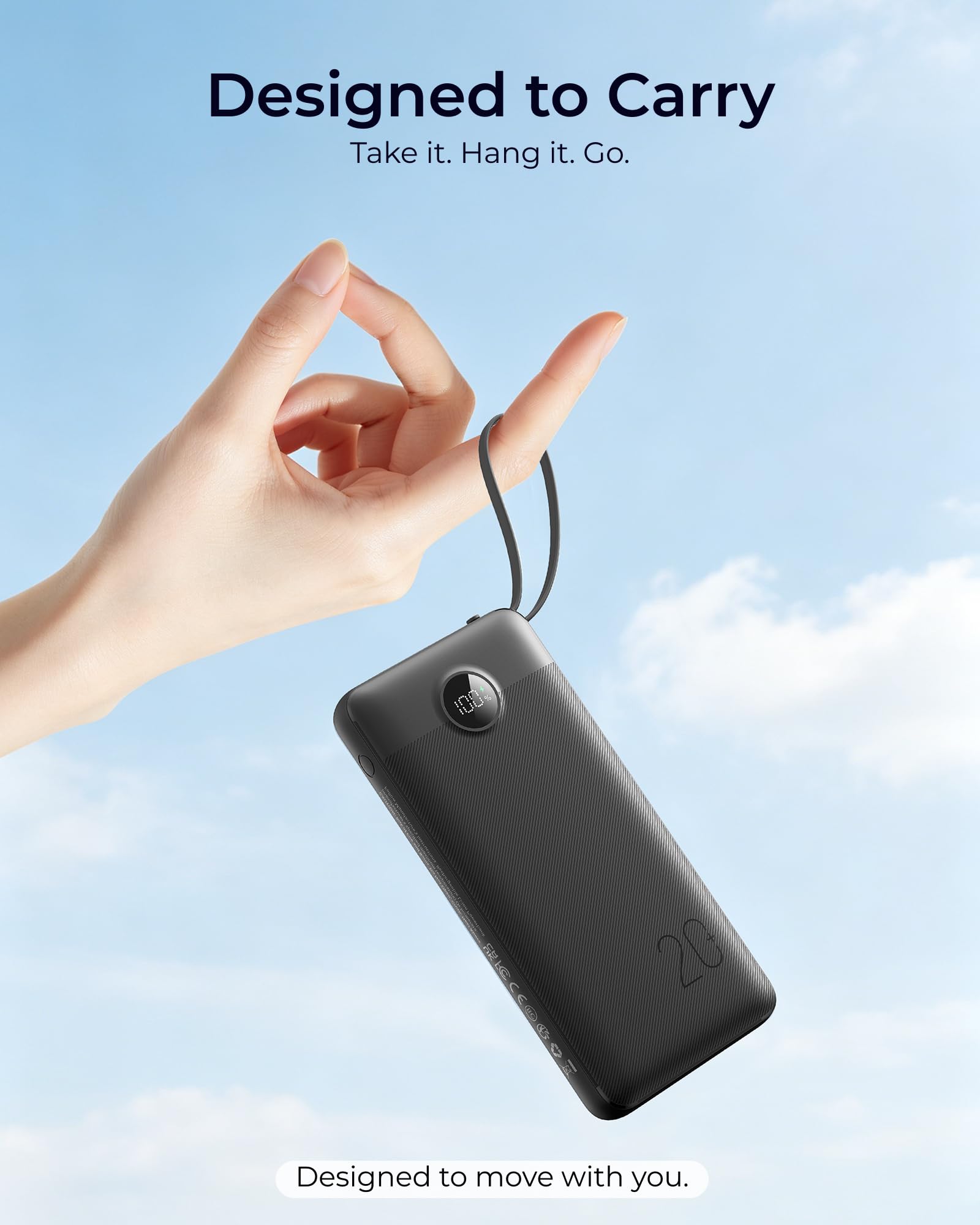VRURC Portable Charger 4 Built in Cables 20000mAh Fast - VRURC Official Imagery - 3