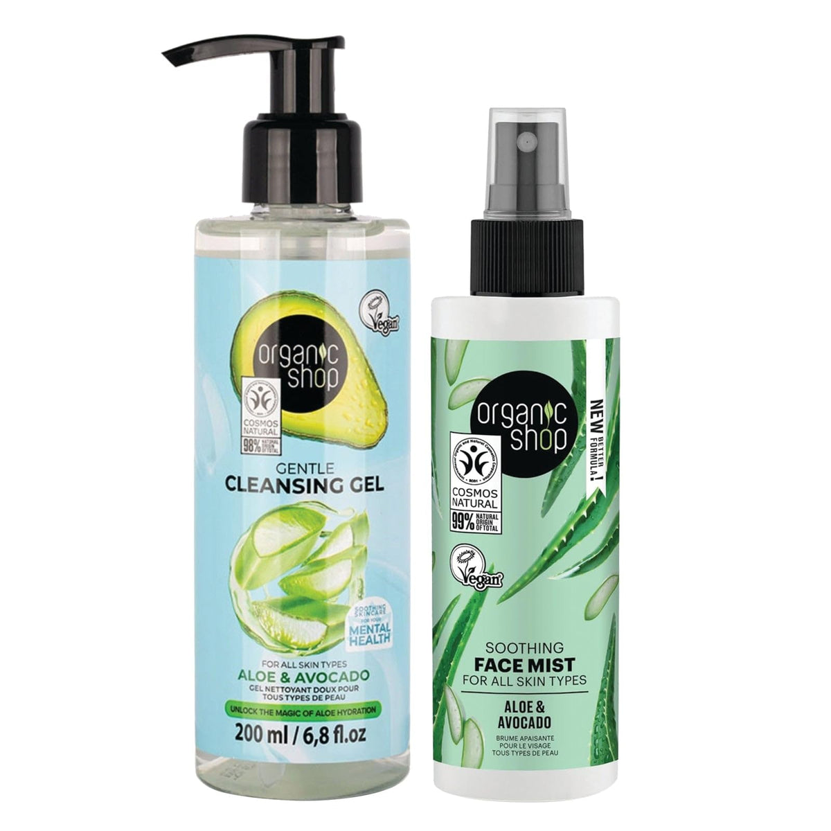 Organic Shop Face Care Set Gentle Cleansing Gel 200 ml - Organic Shop Official Imagery - 2