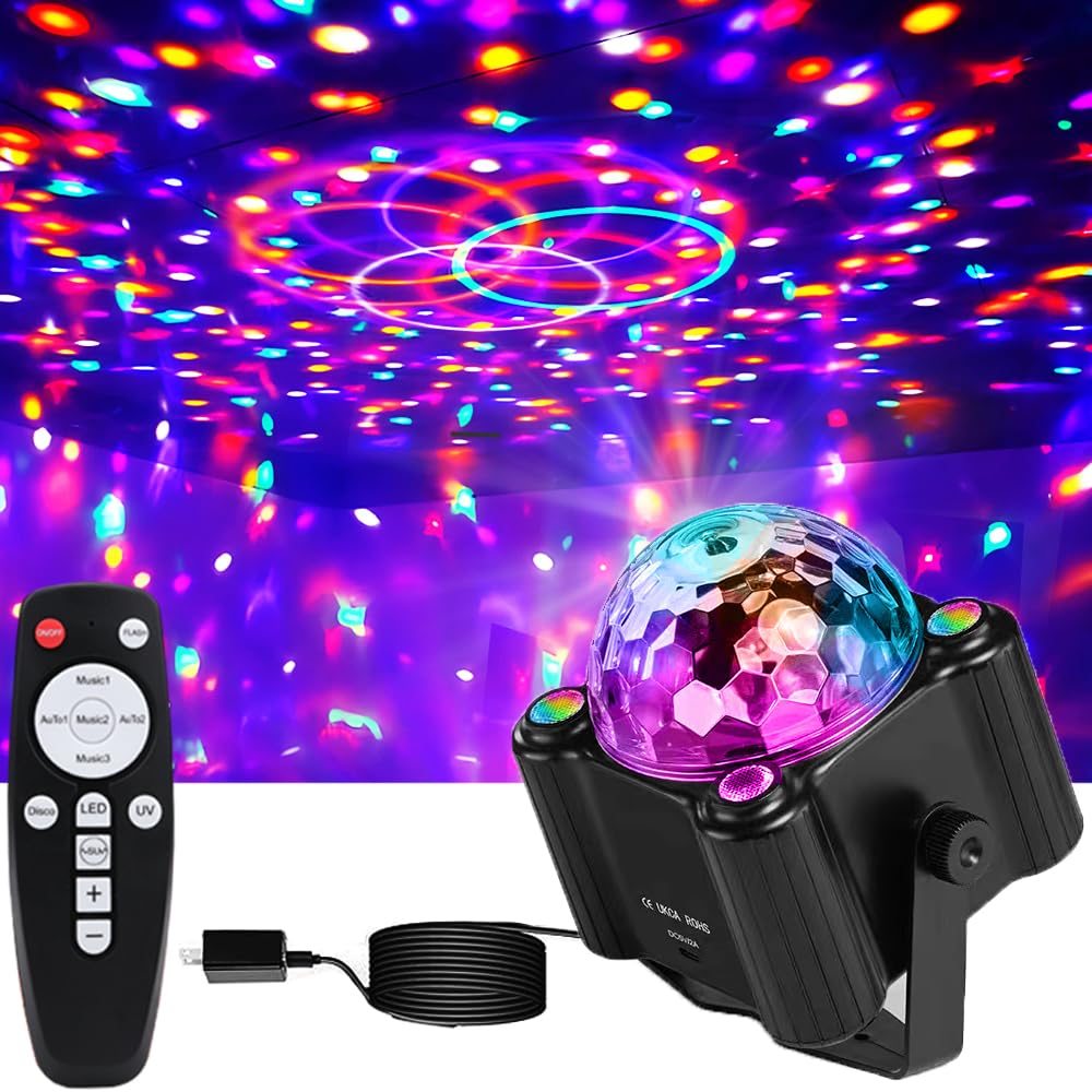 Disco Ball Party Lights Disco Ball Decor Disco Light Sound - KBJ Official Imagery - 1