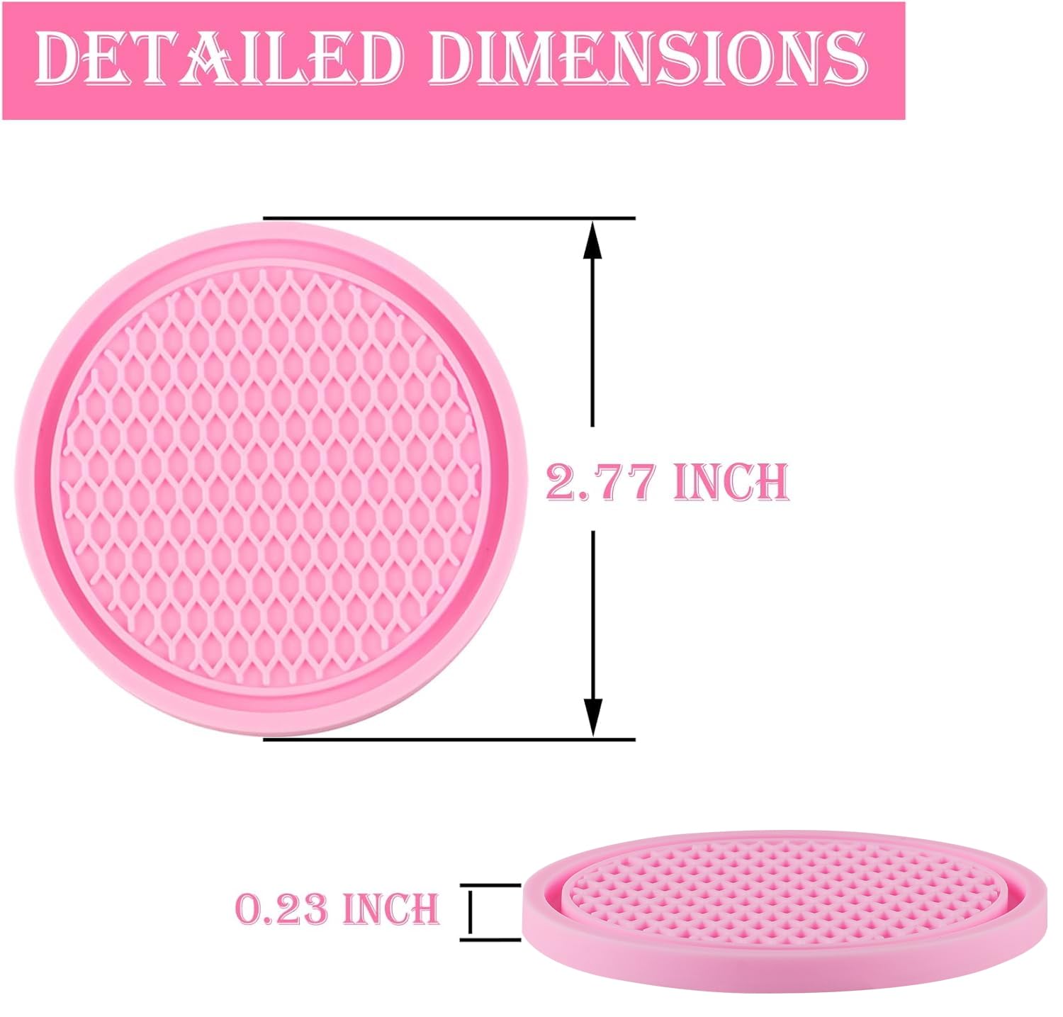 SINGARO Car Cup Coaster, 4PCS Universal Non-Slip Cup Holders Embe - SINGARO Official Product View 2