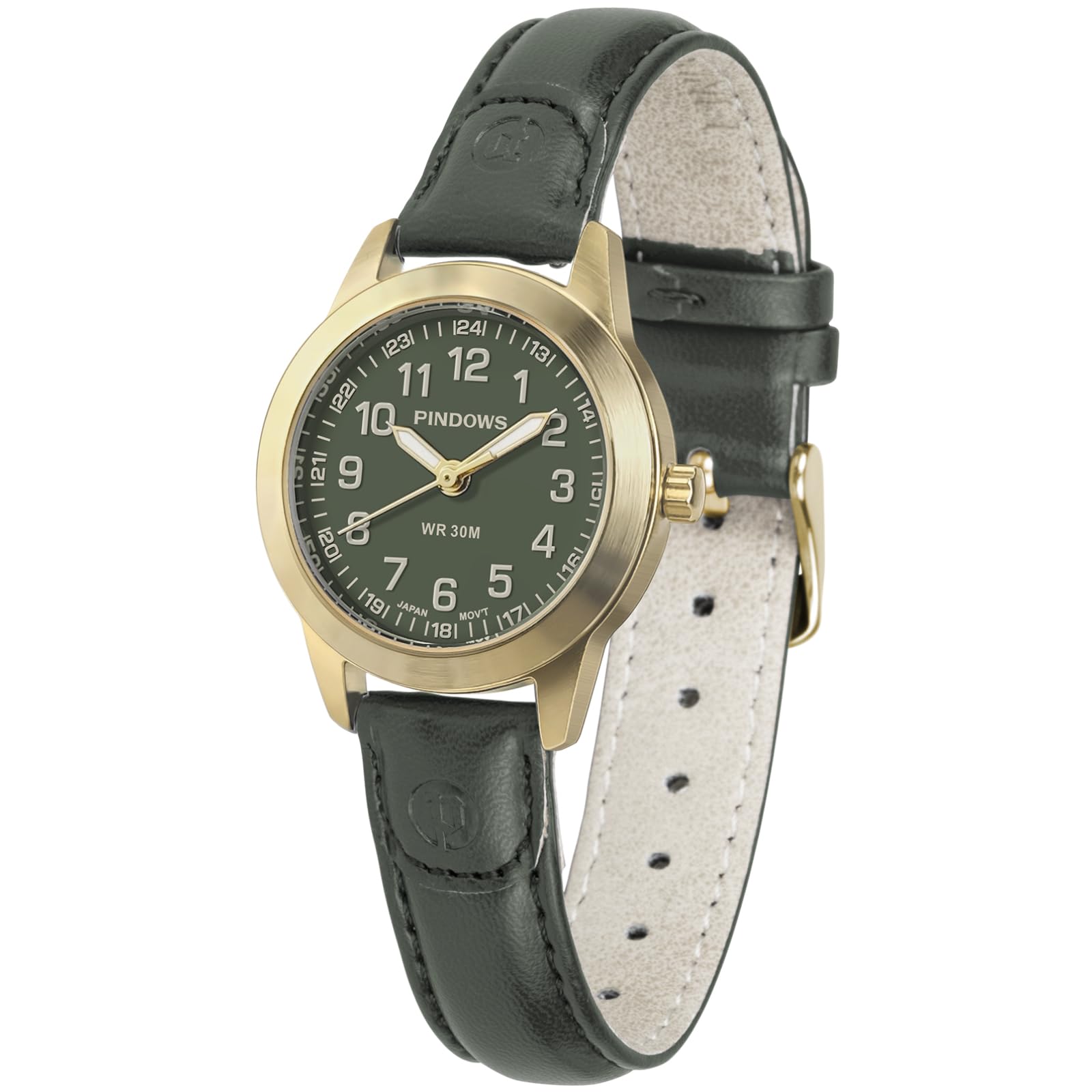 PINDOWS Watches for Women, Small Easy-Read Analog Quartz, - Product Imagery