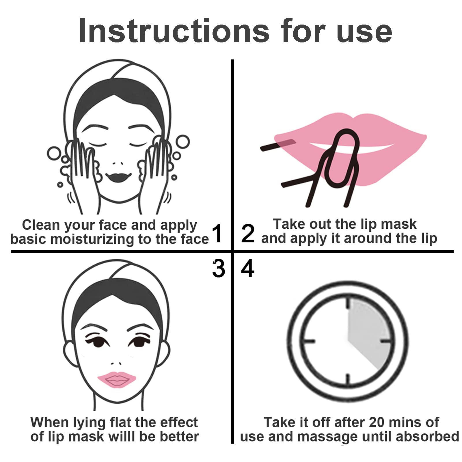 30 PCS Moisturizing Collagen Lip Mask Crystal Mouth Care Pads Mask for Moisturizing & Reducing Chapped, Smoothing Fine Lines Lip Patches with Moisture Essence for Gifts - Permotary Official Product View 8