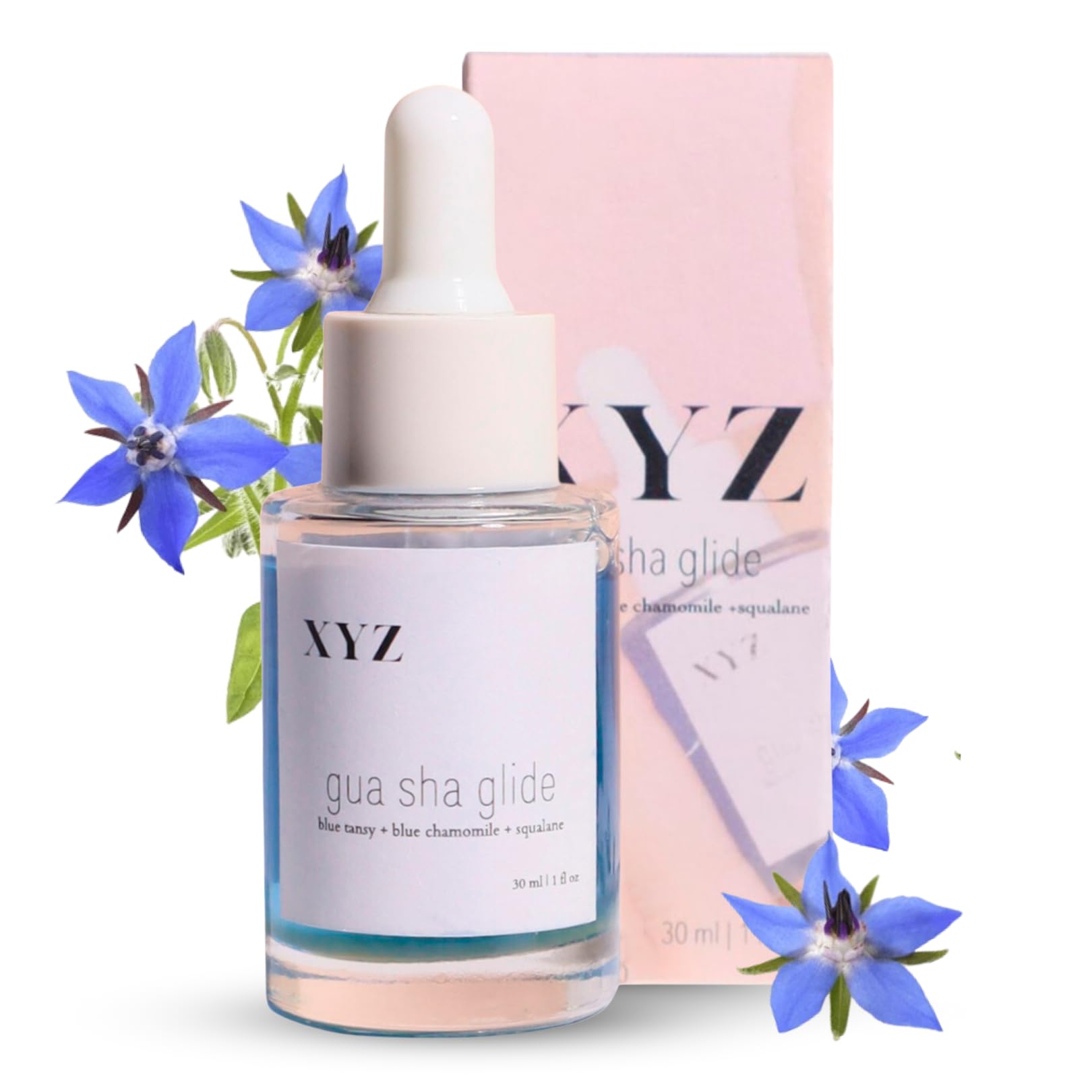 Gua Sha Glide Face Oil - Hydrating and Soothing With Azulene - Product Imagery