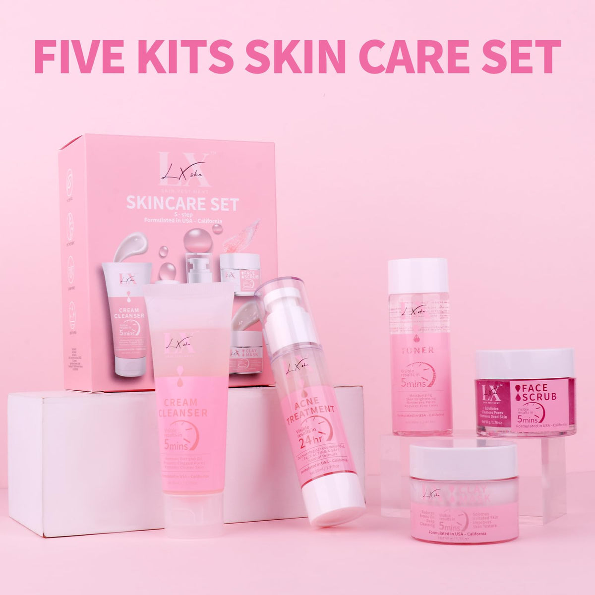 Daily Acne Essentials Kit - LXSKN Official Imagery - 8