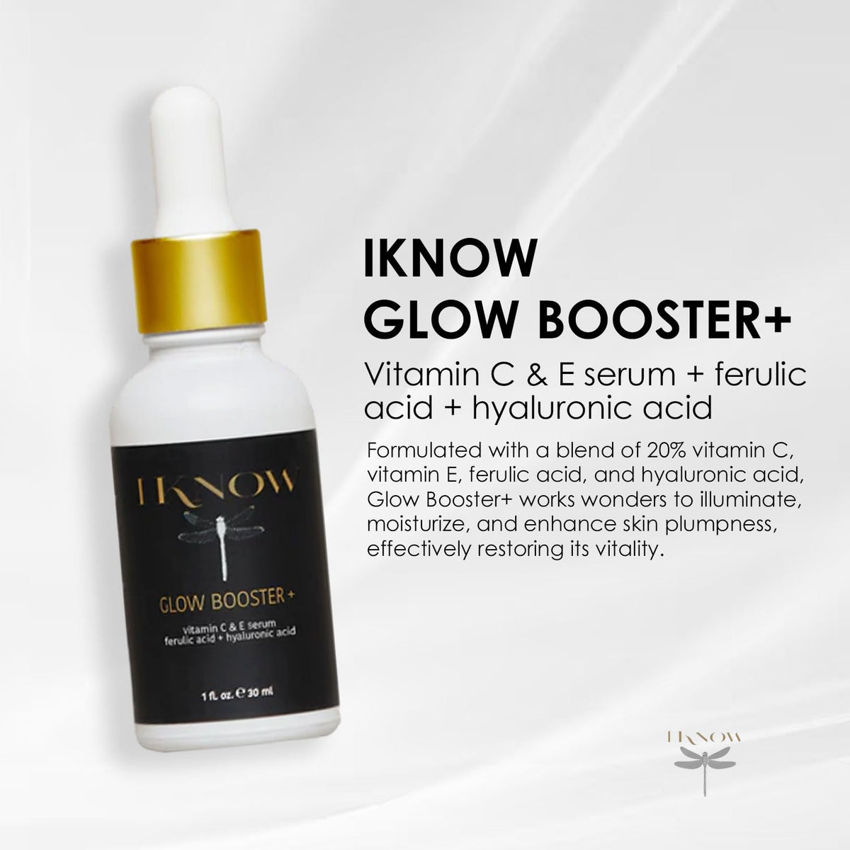 IKNOW Glow Booster Vitamin C and E Serum Hyaluronic Acid - IKNOW Official Imagery - 3