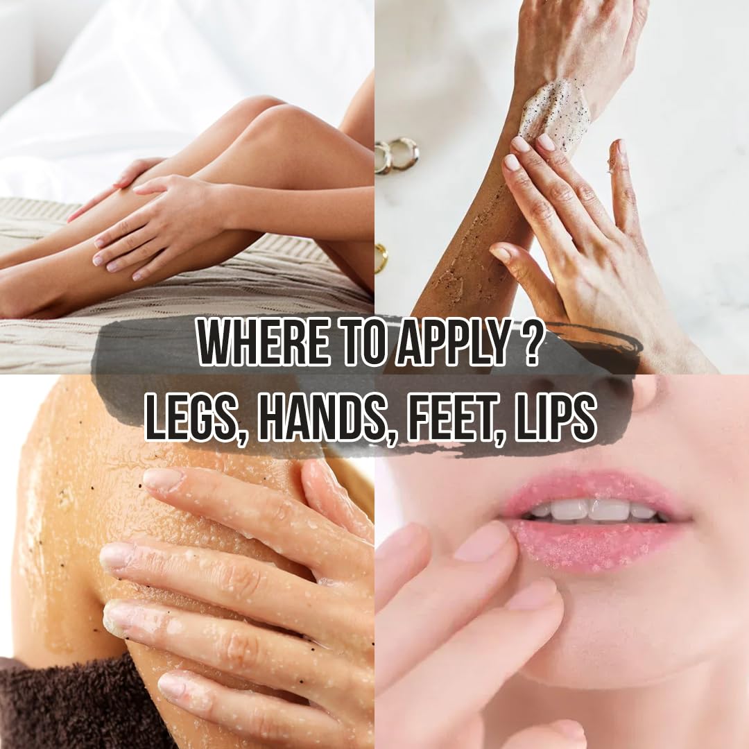 White Naturals Charcoal Body Scrub, Moisturizing and Exfoliating Face & Foot - White Naturals Official Product View 6