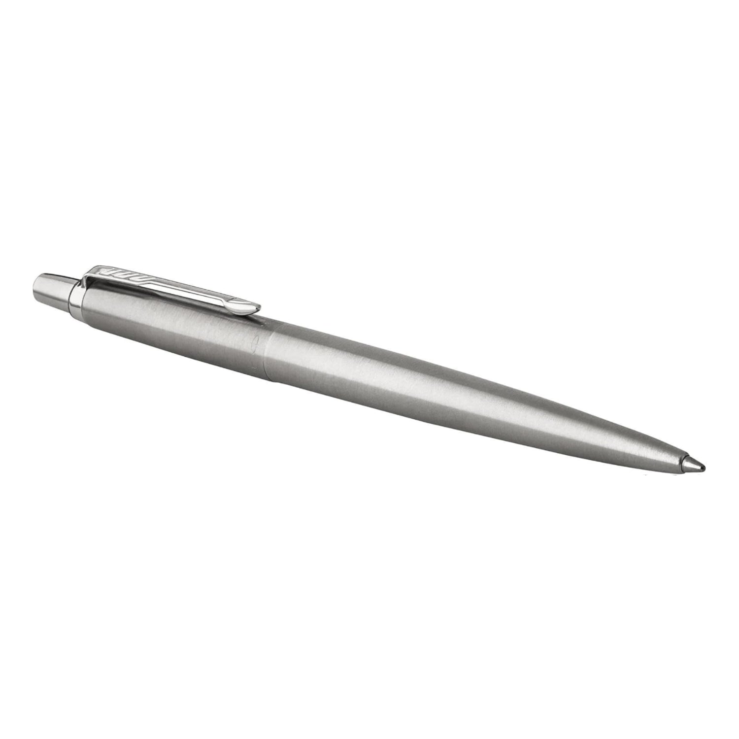 Elefair Parker Jotter ballpoint pen with stainless steel body, chrome trim, medium point, blue ink, sleek and stylish writing instrument