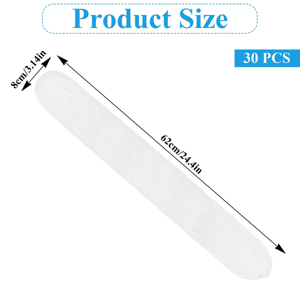 30 Pcs Spa Facial Headband Set Premium Cotton Esthetician - AojSup Official Imagery - 3