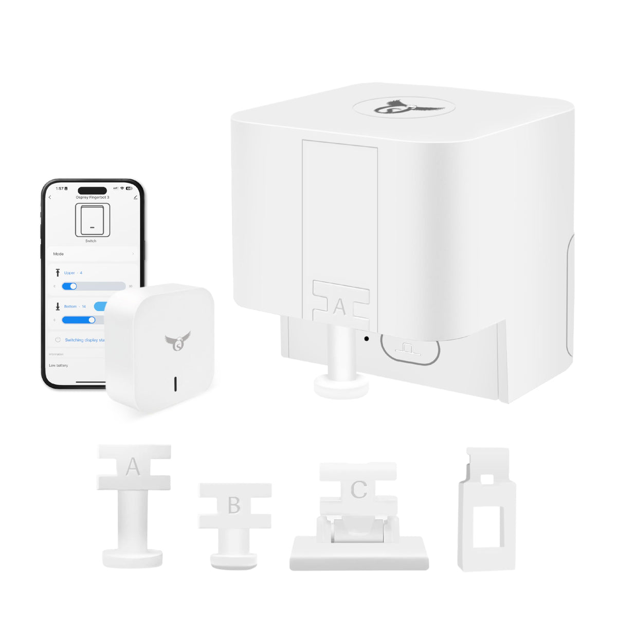 Osprey Life Smart Fingerbot Supports Toggle Button Rocker - flyingOsprey Official Imagery - 2