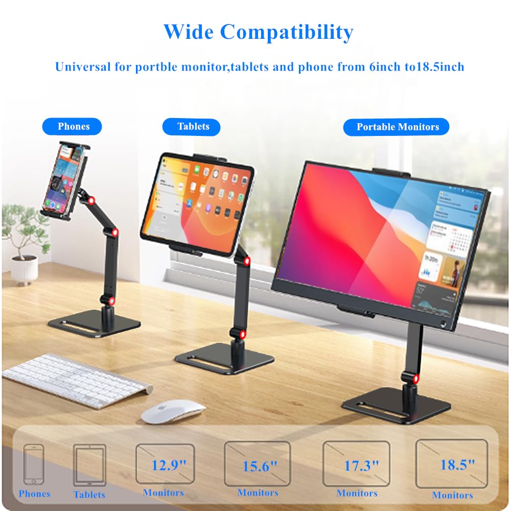Portable Monitor Holder for 6-18.5 inch Screen Desktop Monitor Tablet Stand
