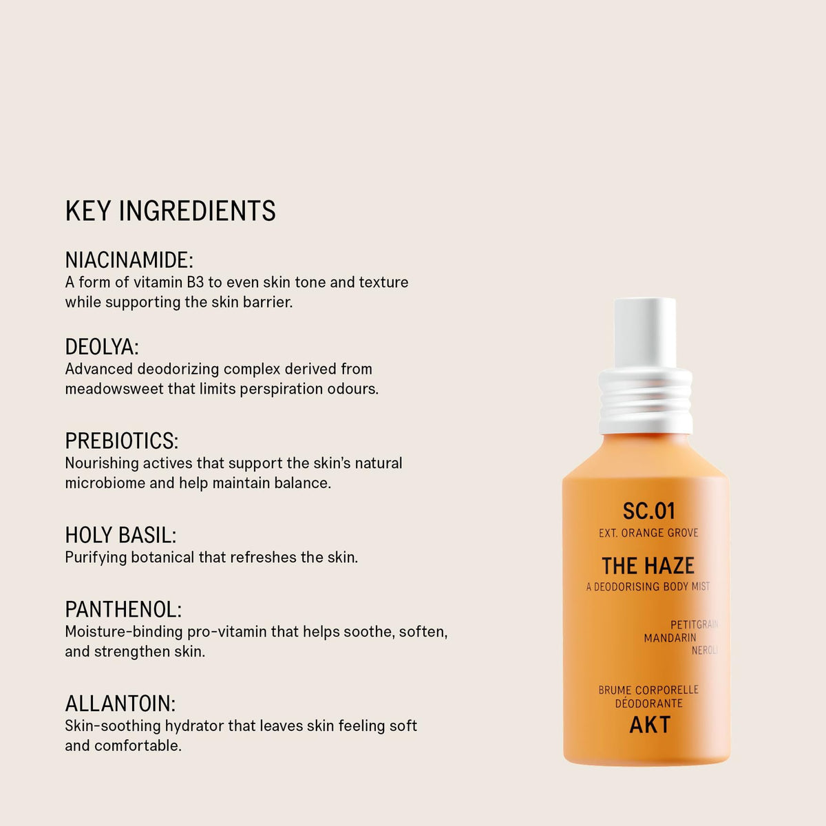 AKT The Haze Natural Deodorising Body Mist SC 01 Orange - AKT Official Imagery - 3
