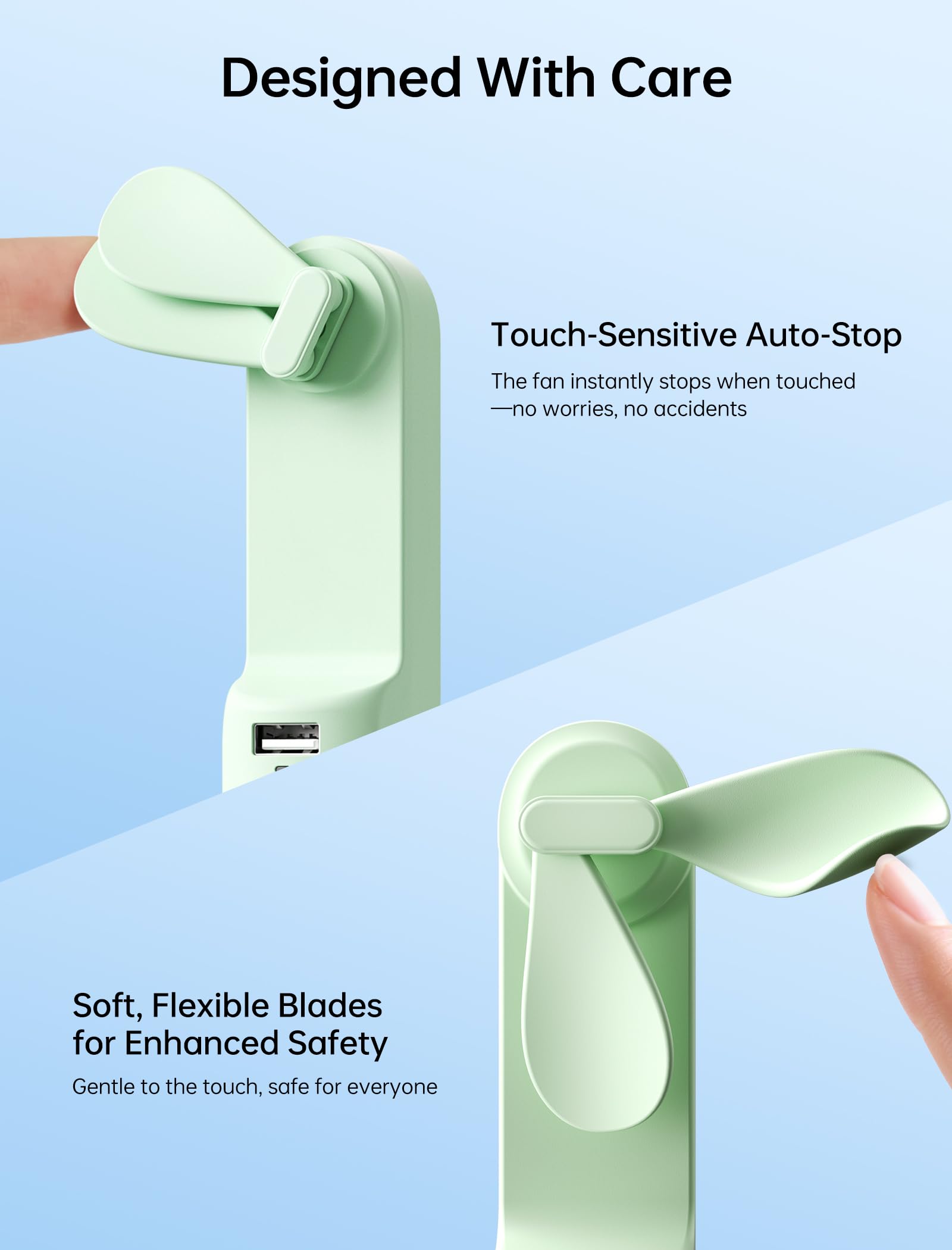 JISULIFE 3 IN 1 Portable Fan with Power Bank & Flashlight Feature by JISULIFE - Angle View 7