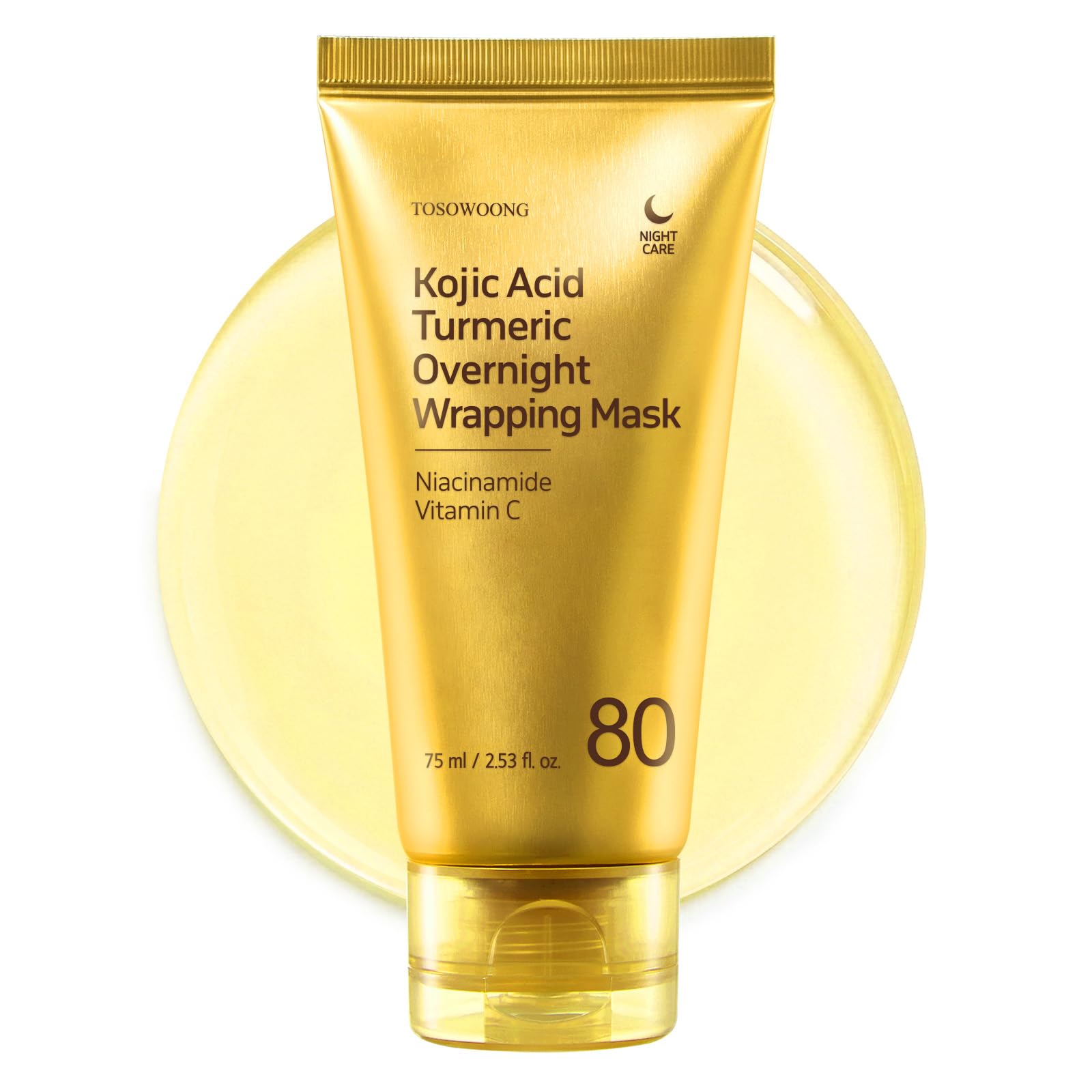 TOSOWOONG Kojic Acid Turmeric Overnight Wrapping Mask for Dark - Product Imagery