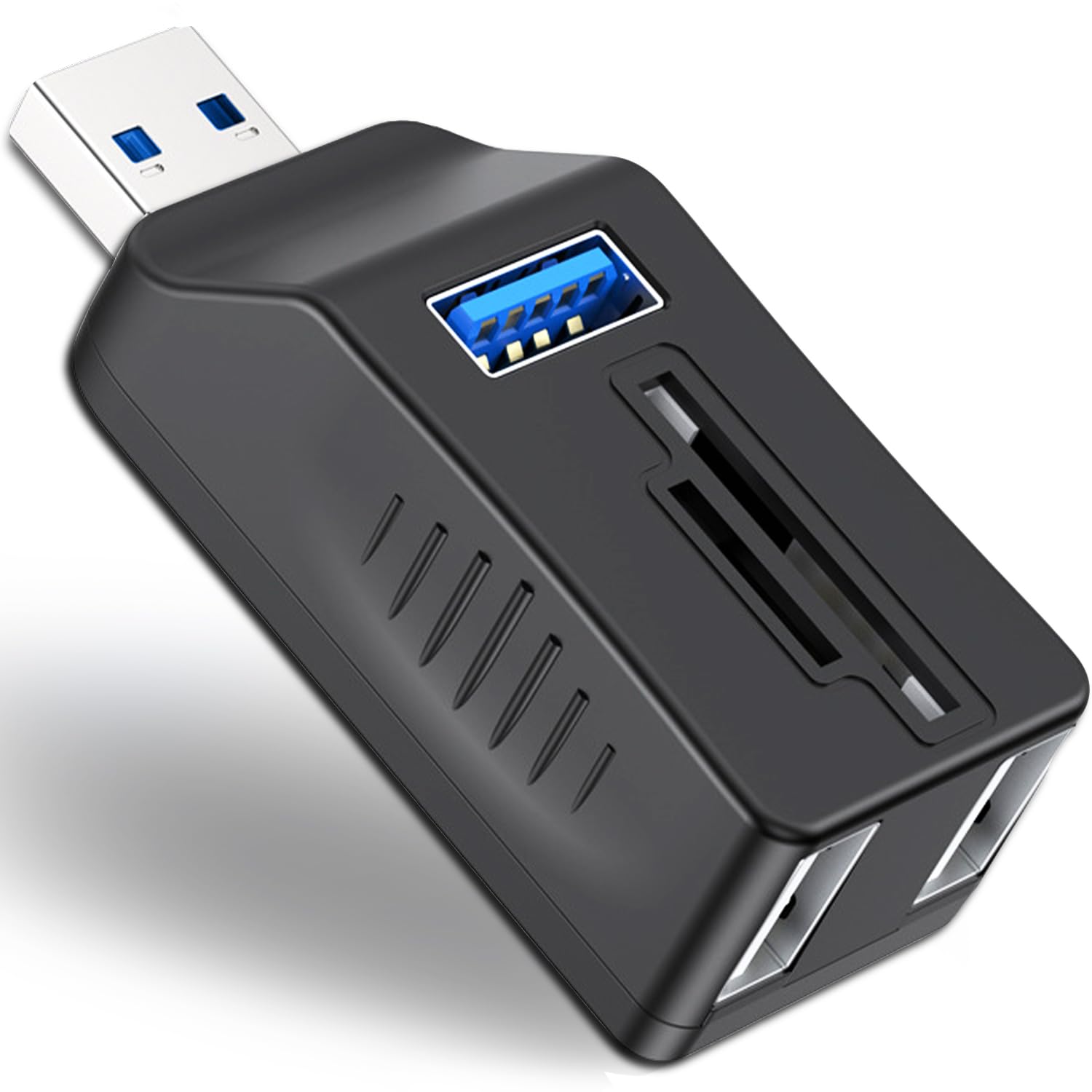 VIENON 5-Port USB 3.0 Hub with SD TF Card Reader, USB Extender - Product Imagery