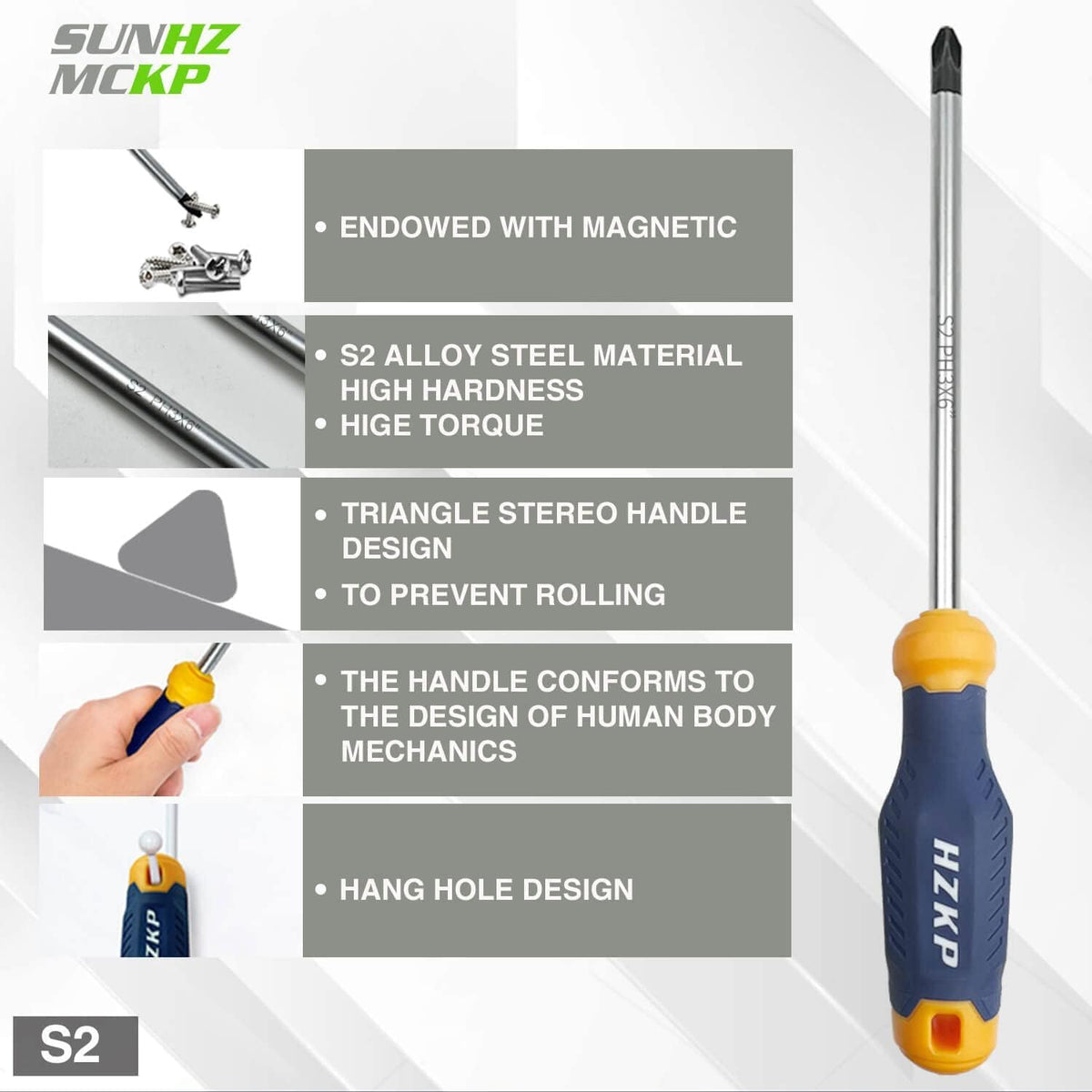 SUNHZMCKP Magnetic Screwdriver Set 66 Piece S2 Alloy Tool - SUNHZ MCKP Official Imagery - 6