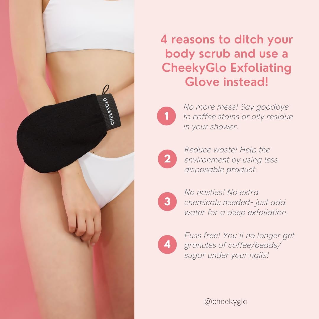 CheekyGlo Premium Exfoliating Glove   | 100% Vegan Viscose Body Scrub - View 9